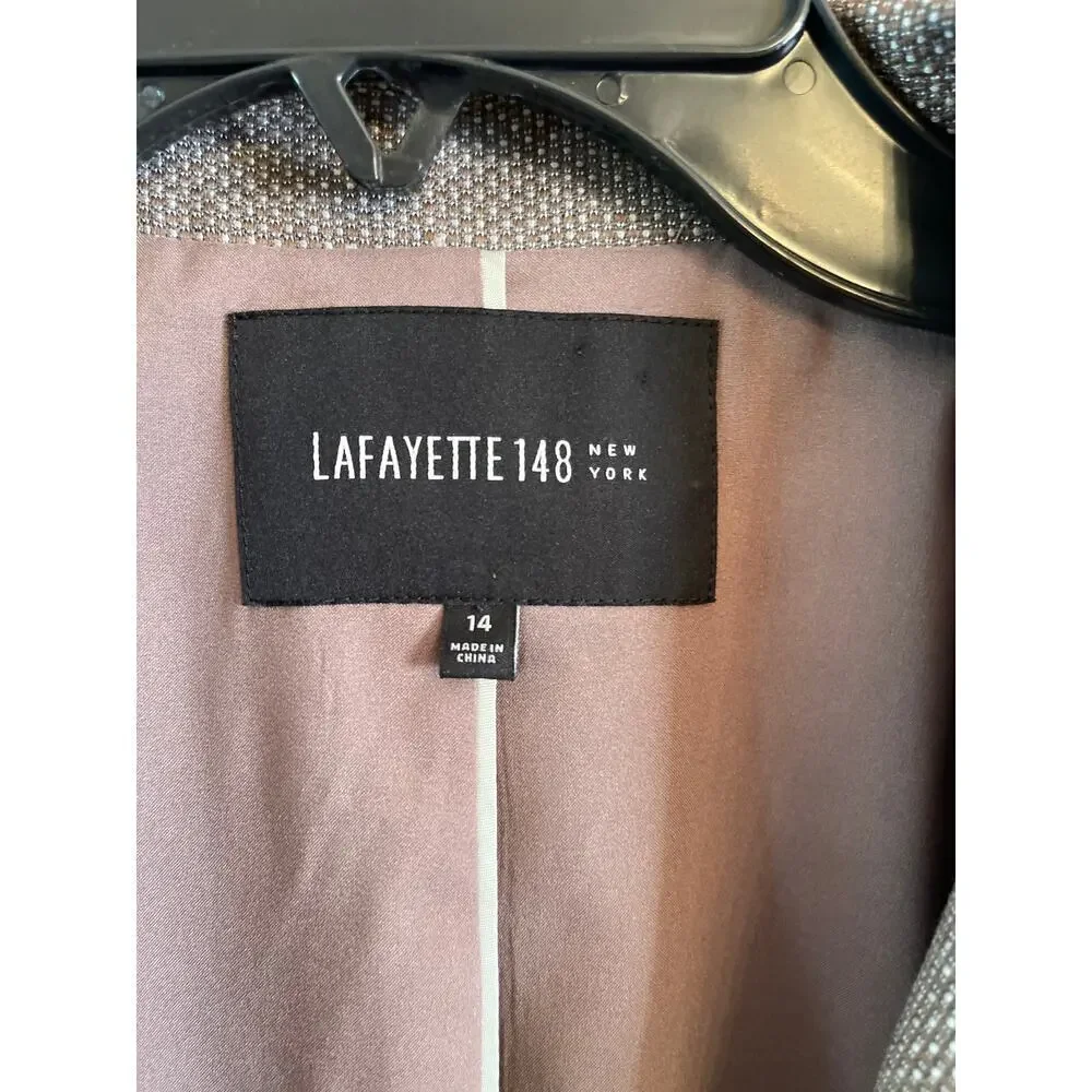 Lafayette 148 New York wool – silk blend blazer size 14 - Picture 3 of 6